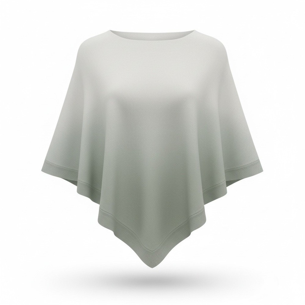 Barefoot Dreams CozyChic Ultra Lite Ocean Breeze Poncho Ombre Waterfall PLUS NEW